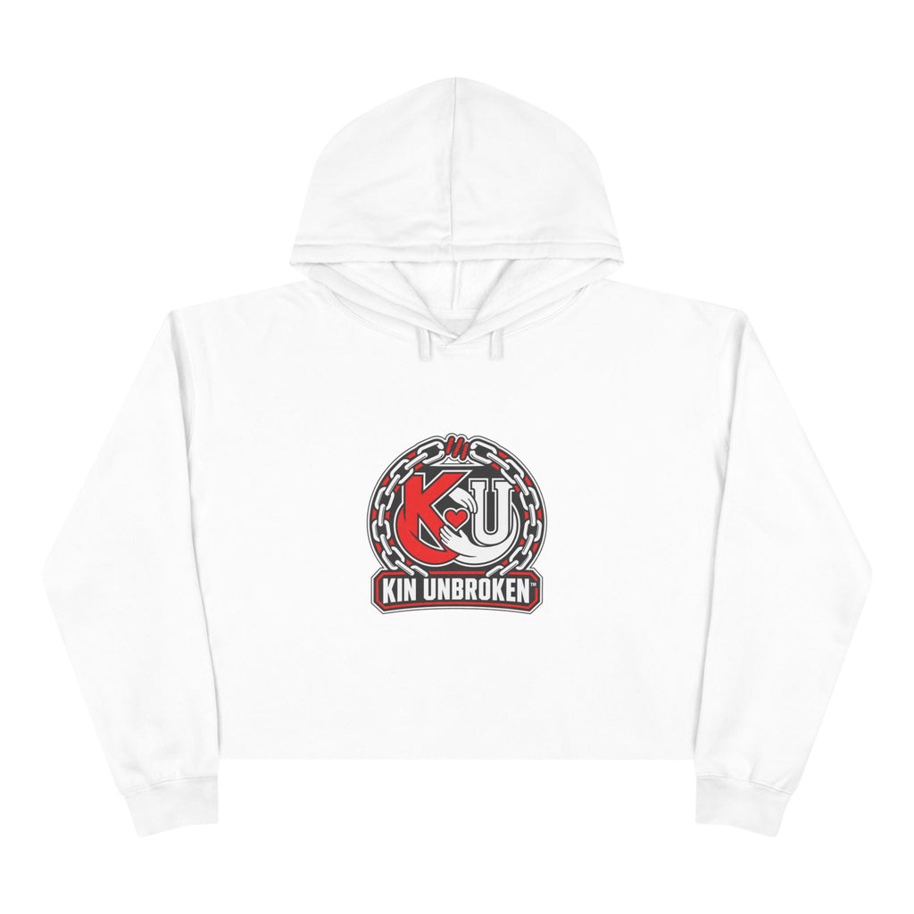 Kin Unbroken Crop Hoodie — Chain Emblem Cropped Hoodie