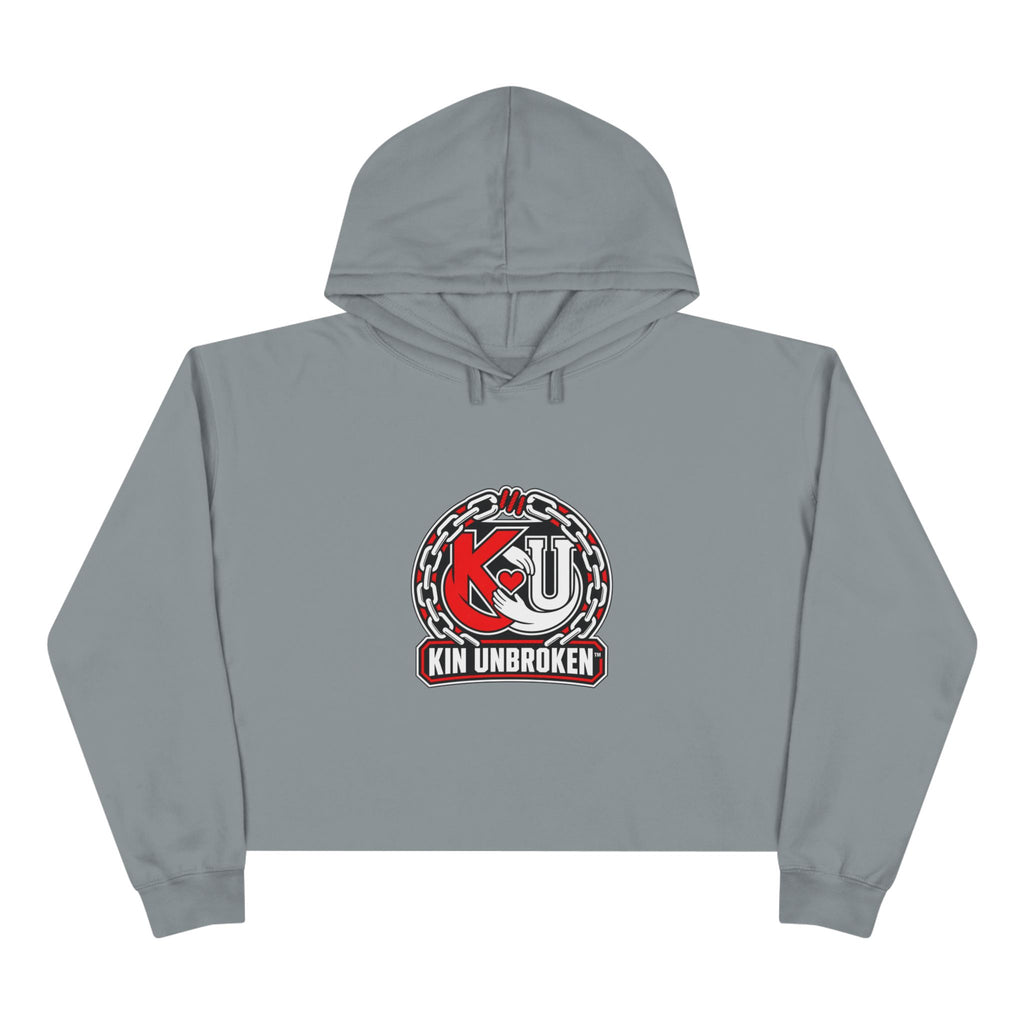 Kin Unbroken Crop Hoodie — Chain Emblem Cropped Hoodie