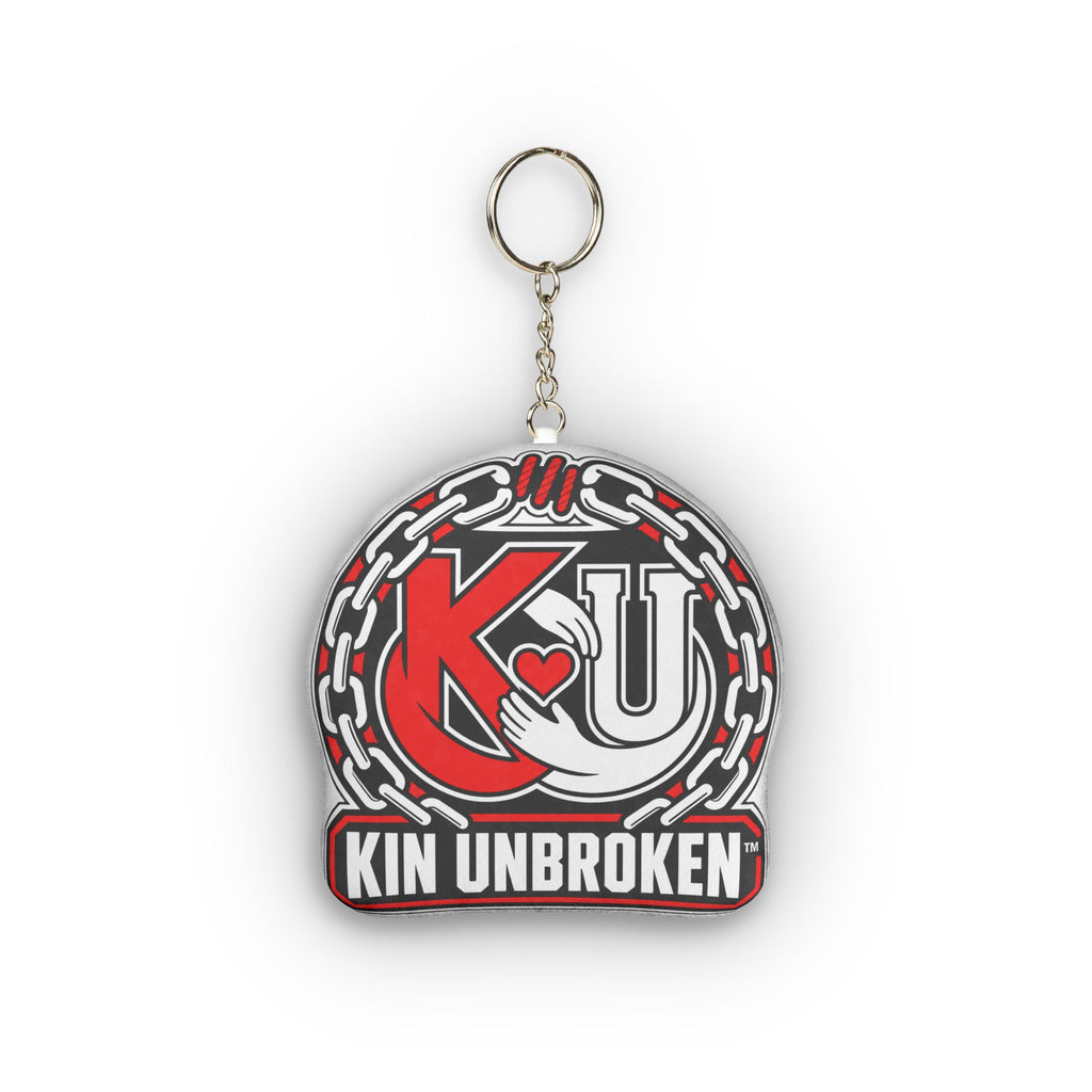 Kin Unbroken Custom Shape Mini Plush Keychain — Heart & Chain Logo Plush Accessory
