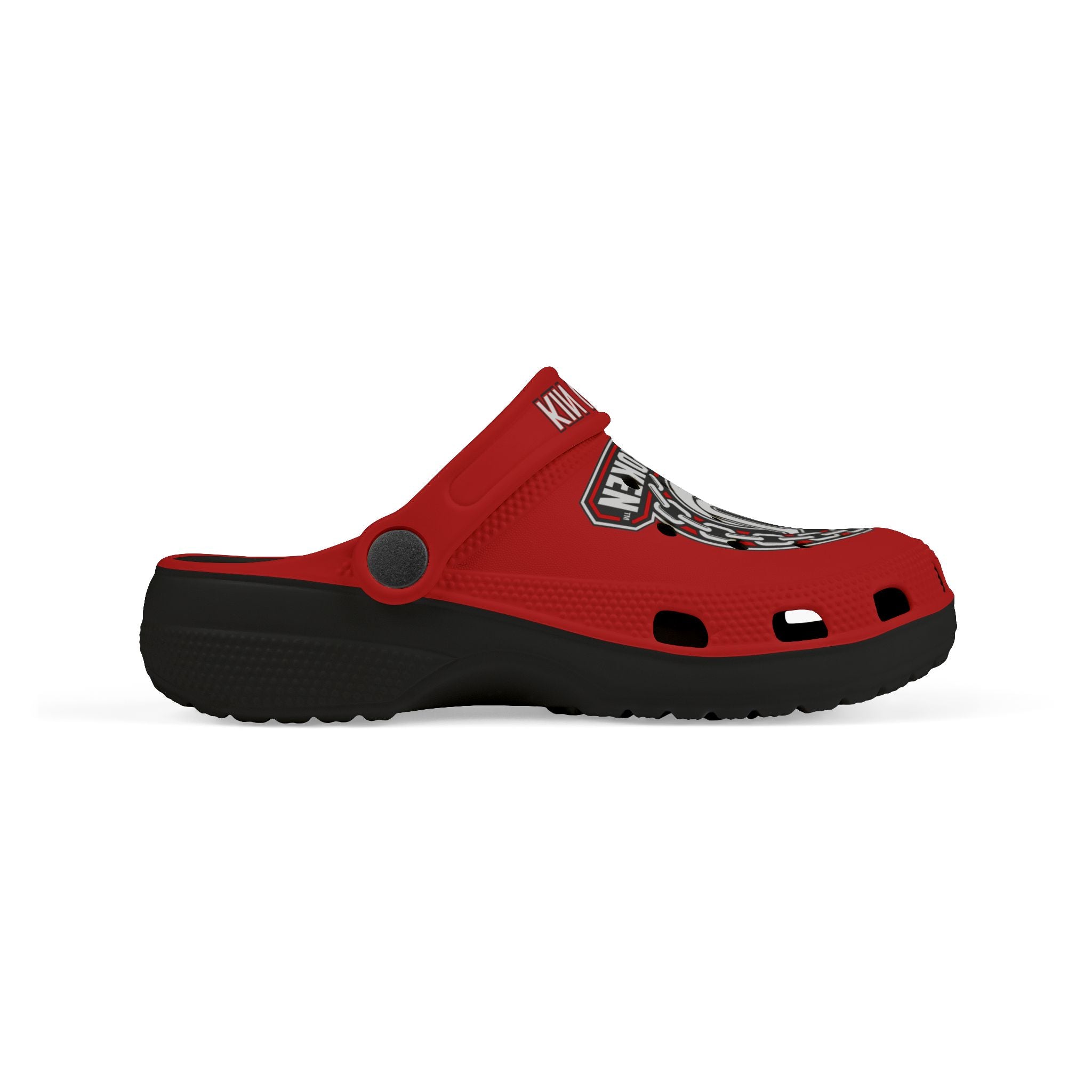 Kids' Foam Clogs — 'Kin Unbroken' Red & Black Emblem