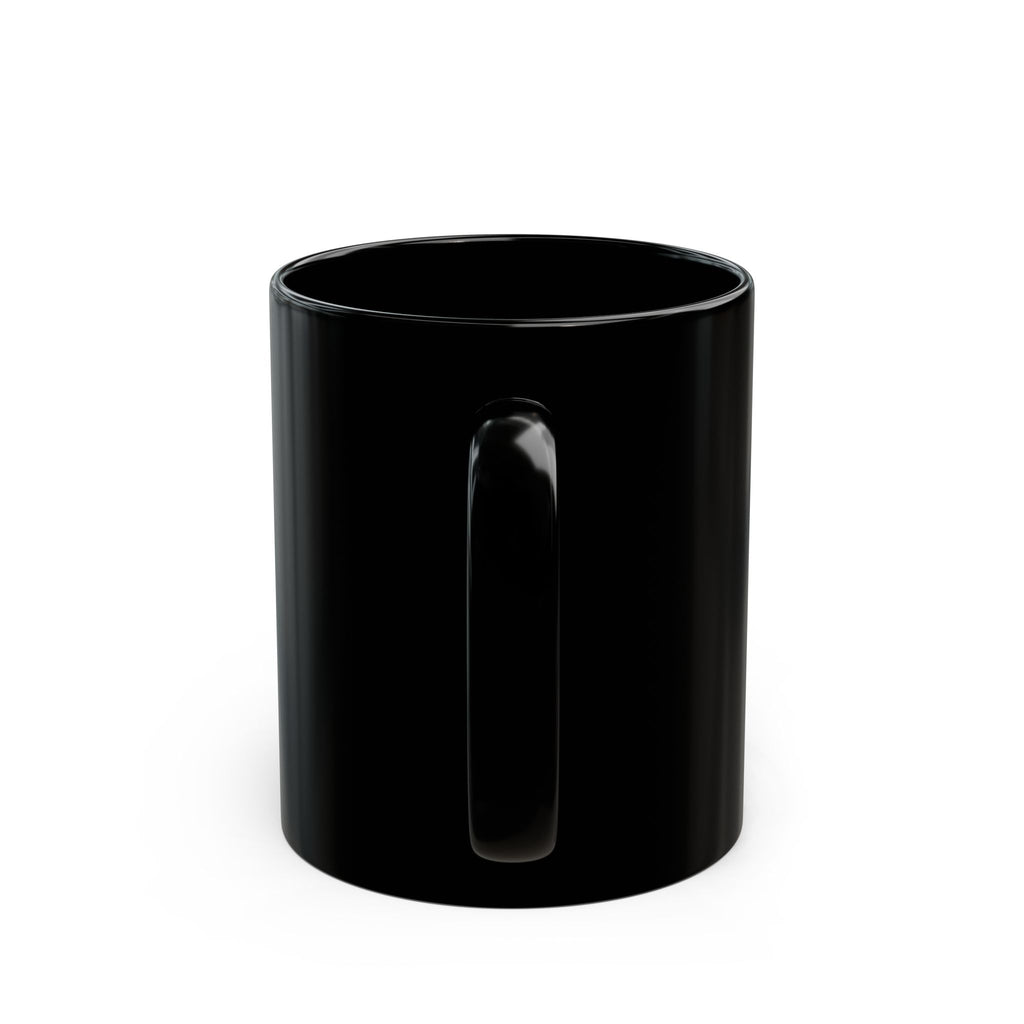 Kin Unbroken Black Mug — 11oz/15oz Coffee Cup with Chain Emblem