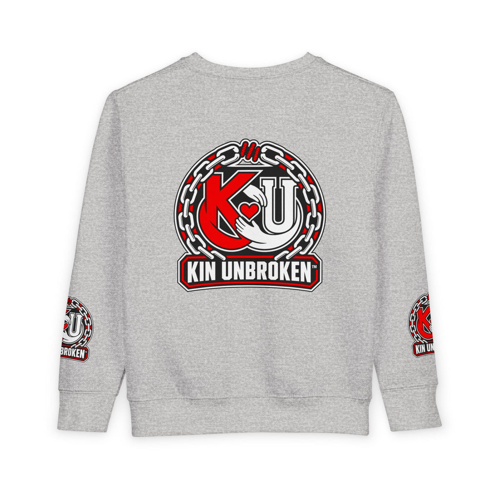 Toddler Sweatshirt - "My Sibling Is Not A Case Number" Kin Unbroken Logo Crew