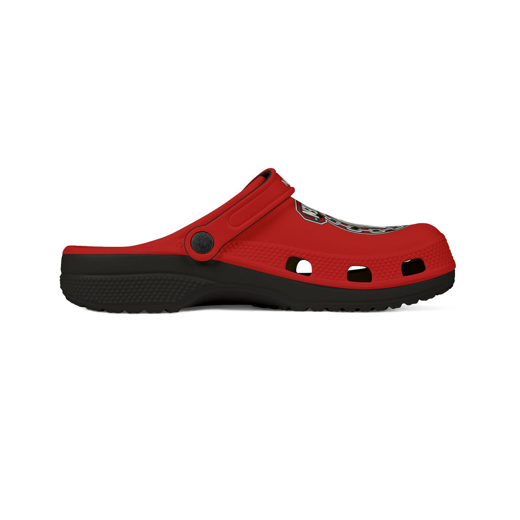 Kin Unbroken Logo EVA Foam Clogs — Red Comfort Slip-On Shoes