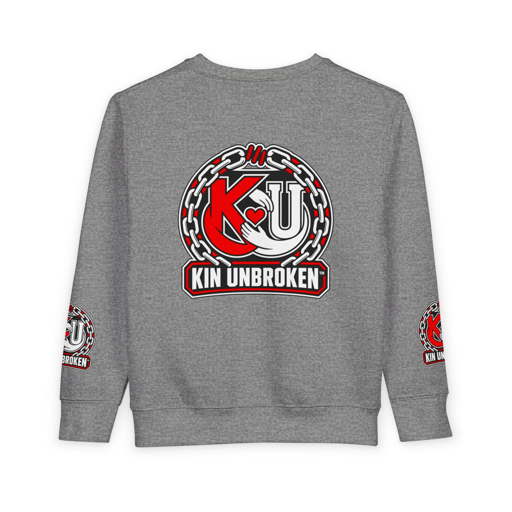 Toddler Sweatshirt - "My Sibling Is Not A Case Number" Kin Unbroken Logo Crew
