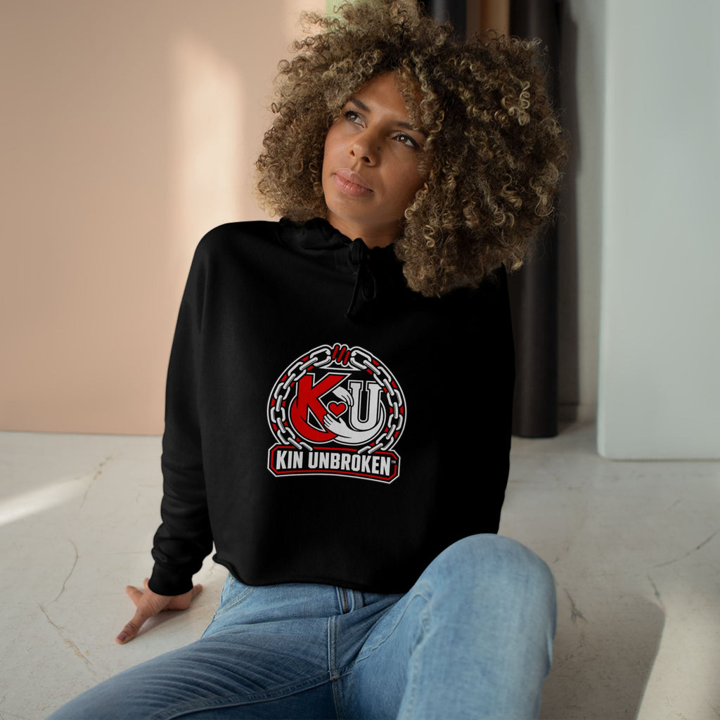 Kin Unbroken Crop Hoodie — Chain Emblem Cropped Hoodie
