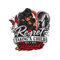 Sticker — “Regret Taking a Child but I Was Silenced” Support Awareness Kiss-Cut Sticker