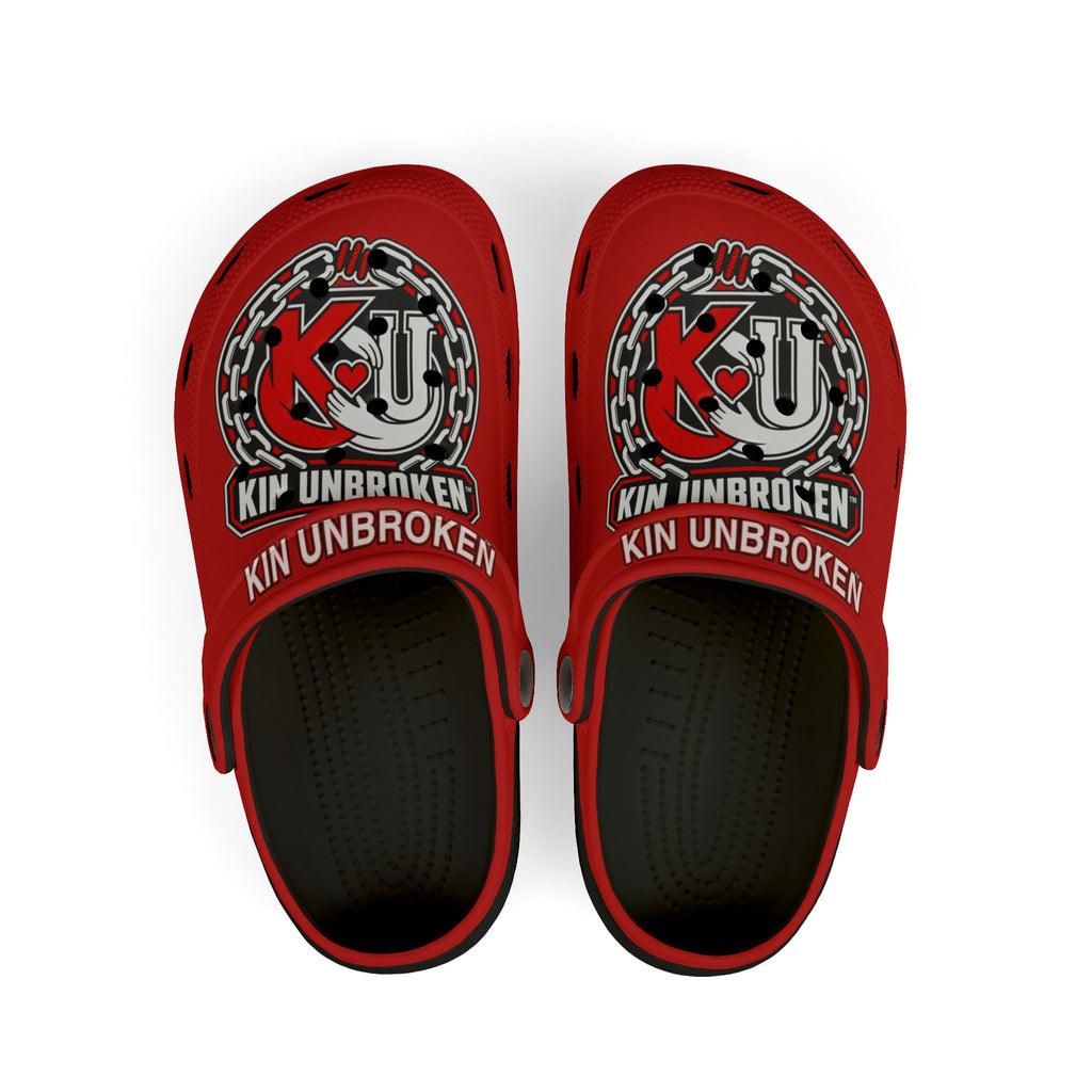 Kids' Foam Clogs — 'Kin Unbroken' Red & Black Emblem
