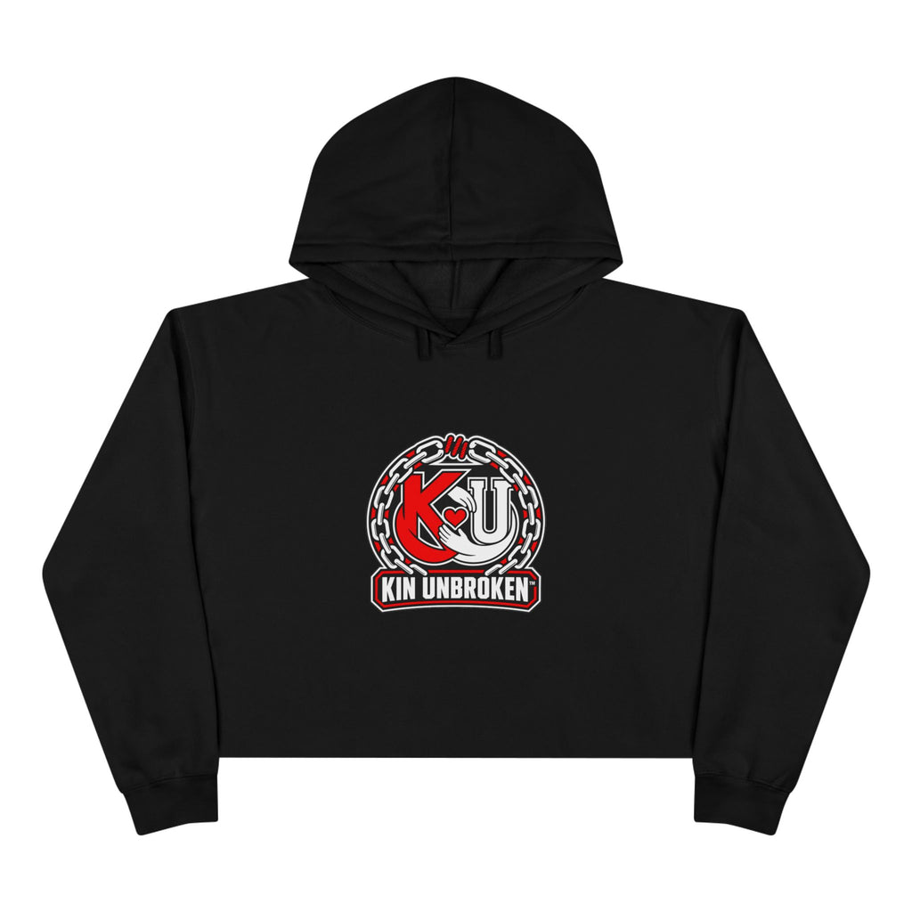 Kin Unbroken Crop Hoodie — Chain Emblem Cropped Hoodie