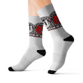 Unbroken KU Logo Sublimation Socks — Custom Athletic Crew Socks